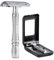 BAILI Double Edge Safety Razor Rust-proof Reusable Manual Stainless DE Wet Shaving for Men Women with Mirrored Travel Case BD176B