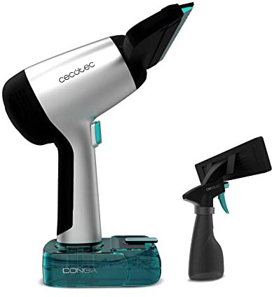 Cecotec Aspirapolvere per finestre Conga Rockstar 3700 Vetro. 3 in 1: Spruzza, Pulisci e Aspira, Autonomia 30 min, Ugello 220 mm, Serbatoio raccolta acqua, 75 m2