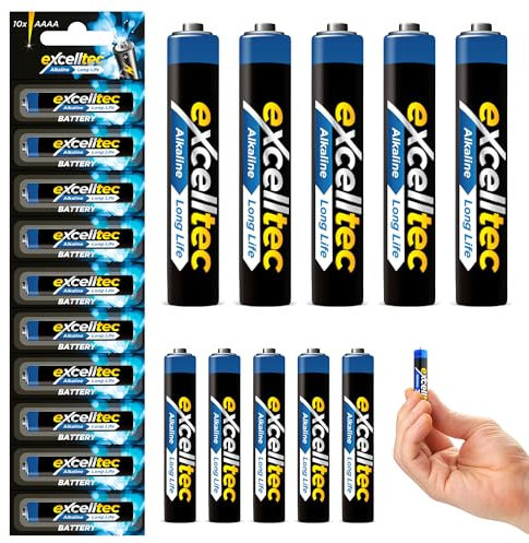 Paquete de 10 Pilas AAAA de Larga duración SOL, Ideales como Pilas AAAA para Surface Pen | Batería AAAA para Dispositivos de precisión | Fuente de alimentación confiable de 1,5 V