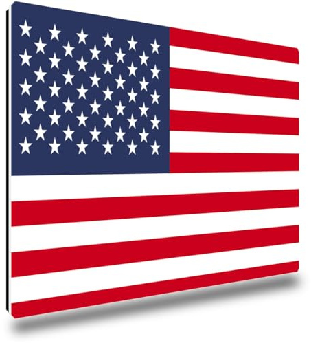 TRIOSK Kühlschrankmagnete Länderflaggen Magnet Flagge USA Amerika Reise Souvenir Geschenk für Reiseliebhaber Weltenbummler Kühlschrank stark eckig groß 85x55 mm