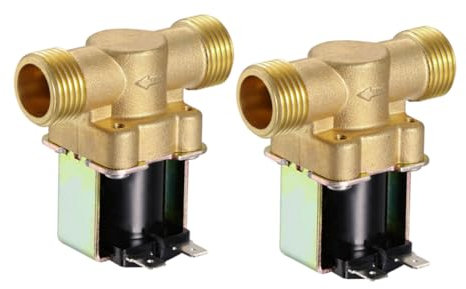 BUGUUYO 12V Magnetventil 2st Wasserregelventil Magnetventil Elektromagnetisches Ventil Rückschlagventil Alles Bronze Dc12v Einlassventil Quick Connect