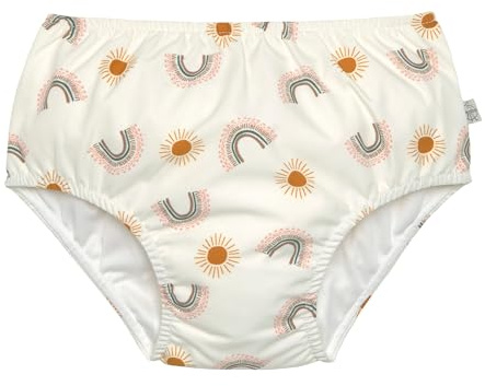 LÄSSIG Baby-und Kleinkind-Schwimmwindel Badewindel Badehose mit Windel mit UV-Schutz Rainbow nature 19-24 Monate