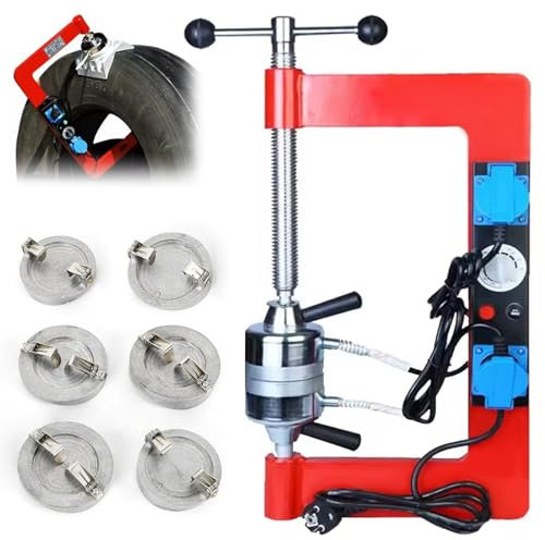 CYZJPRVN Auto-Reifenvulkanisator, Reifenvulkanisiermaschine, Reifenheizungs-Reparaturmaschine mit 6 Formen 150-180℃ Garagenausrüstung Reparaturwerkzeug-Set für Auto, LKW