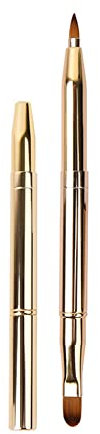 1PC Oro Retrattile Labbra Trucco Pennelli Lip Brush Applicatori Doppio Ended retrattile Rossetto Pennello con Cappuccio per Ragazze Donne Accessori Strumento di Trucco