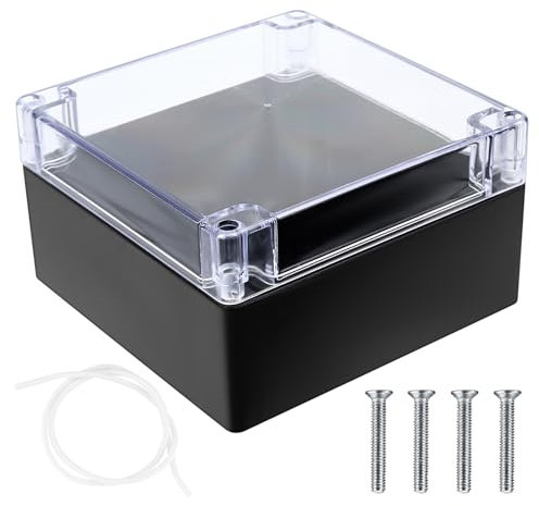 1 Pcs Boite Etanche Electrique Exterieur,Boitier Etanche Electrique Exterieur, Boîte de Jonction, Boîte de Derivation ABS IP65 Etanche Exterieur à Couvercle Transparent, 160 * 160 * 90mm