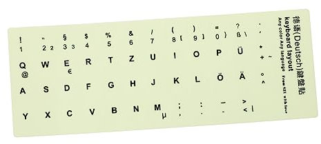 Uonlytech Tastaturaufkleber Leuchtend Im Dunkeln Für Laptop Und Desktop-Tastatur Aufkleber Für Computerzubehör Mit Zweisprachigem Design