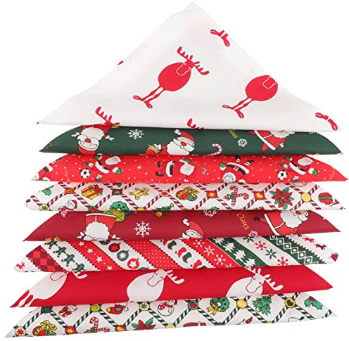 DIYEAH 32stücke Weihnachtsstoffe Baumwolle Patchwork Bastelmaterial Für Quilting Kissen Taschen Und Dekoration Für Kreative Weihnachtsprojekte