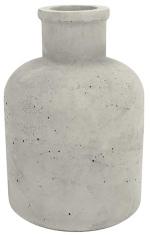 Handworkz | Baab - mini Vase schlicht aus Beton | wasserdicht | für frische Blumen oder Trockenblumen nutzbar | auch als Kerzenständer für Stabkerzen geeignet | Made in Germany (Grau)
