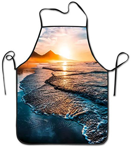 Premium Grillschürze Oceanwellen Strandsand Kunstkittel Weich Malschürze Personalisiert Grillschürzen Für Gartenar Damen