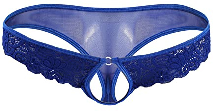 Générique String Homme Sexy Drole Transparent Culotte Ouverte Body De Pute Érotique Slip Ouvert Tanga Ficelle sous Vetement Mini Chic Strings Noir Dentelle Lingerie Hot Boxer pour