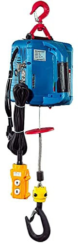 SRFTT Argano Elettrico Portatile 3 in 1 con Blocco di trazione Manuale con Telecomando Wireless, paranco Elettrico, paranco di Sollevamento con Fune in Acciaio