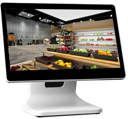 Kassasystem, kassaregister, kassaterminal med pekskärm 15,6”, i3-processor, 4 GB RAM, 64 GB SSD, Windows-10 Pro, 1920 * 1080 upplösning, LCD-kassasystem för detaljhandel, restaurang, butik