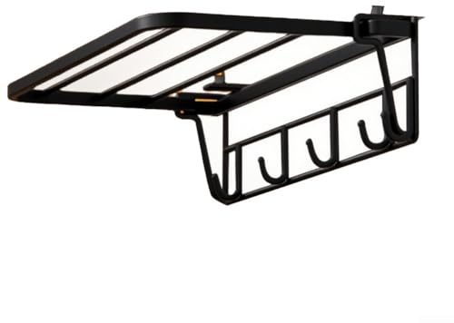 HpLive Scaldasalviette da bagno, 35 cm, in ferro, per radiatori senza foratura, salvaspazio, accessorio da bagno (nero)