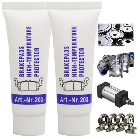 2PCS Brake Caliper Slider Pin Grease,Brake Grease For Caliper Pins,Silicone Gr-ease For O-Rings,Lubricant Plumbers,Heat & Cold Resistant Machine Lube,Clear Eliminats Squeaking