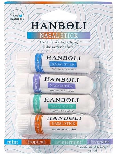 4PCS Nasal Stick for Instant Blocked Nose Relief – Quick & Portable Nasal Congestion Clearer. Travel-Friendly Inhaler Stick for Adults, Perfect for On-The-Go Refreshment & Easy Breathing