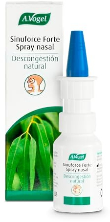 A.Vogel Sinuforce Forte Spray Nasal | Descongestión natural | Nariz Tapada | Hipertónico | Alivia picazón, secreción y reduce estornudos | Limpia y elimina el exceso de mucosidad y costras | 20 ml