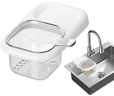 Panier de vidange | Passoire à ventouse avec étagère de rangement – Panier à tamis Accessoires d'évier – Pour la prévention de l'obstruction, l'élimination des déchets, restaurant, dortoir, maison