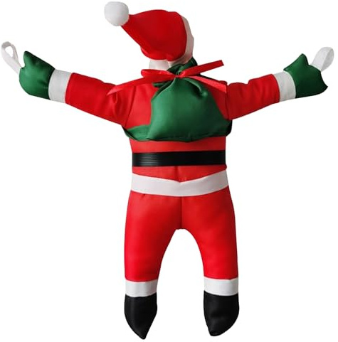 Decorazioni murali natalizie, figure di Babbo Natale per luci scaletta natalizia 15, 7 pollici Babbo Natale rampicante Simpatici ornamenti decorativi sospesi per decorazioni murali