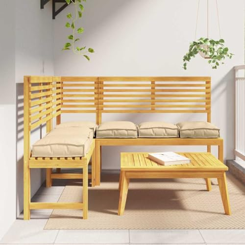 Frdhee Klemmkissen für Sitzbank,Palettkissen für geeigneten Sitz 6 pcs Beige 40 x 40 x 8 cm,Liegesesselkissen für Schlafzimmer und Wohnzimmer