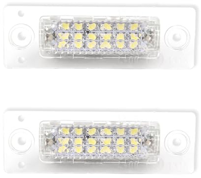 2 Pcs LED Number Plate Light 12V 6500K White Error Free License Number Lamp | Taillight Rear License Plate Lamps for VW Caddy Golf Jetta T5 7H 7J Plus Passat 3C B6 T-ouran 1T3 1T2 1T1
