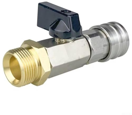 Interruptor de manguera de válvula de bola de conexión rápida de 1/4 pulgadas para lavadoras de alta presión, kit de boquilla de control de flujo de encendido/apagado de acero inoxidable de 4500 PSI y