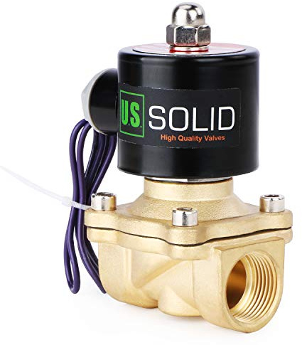 U.S. Solid 3/4 G Messing Magnetventil - 12V DC direktgesteuert für Wasser, Luft, Gas und Öl, stromlos geschlossen
