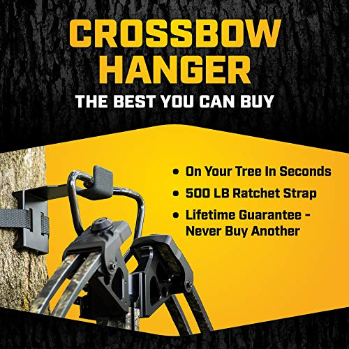 BWD Crossbow Hanger - ON Your Tree in Seconds - The ONLY Crossbow Hanger Legal to USE ON All State and Federal Lands