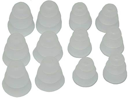 Rhinenet Orecchio Cuscinetti di Ricambio per Shure SE110, SE112, SE115, SE210, SE215, SE315, SE420, SE425, SE530 PTH, SE535, SE846,Intra-Auricolari/Cuffie (Tripla Flangia Trasparente)