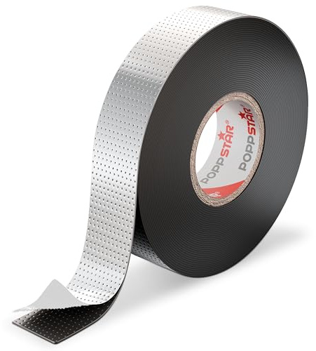 POPPSTAR selbstverschweißendes Universal Isolierband Elektro (extra stark bis zu 69kV) Dichtungsband (LxBxH 10m x 19mm x 0,76mm), schwarz