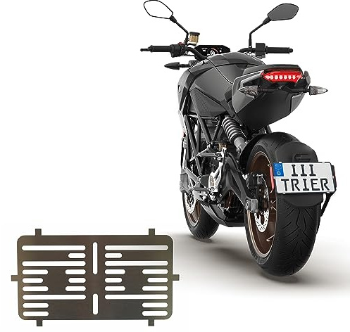1x Rahmenlos Edelstahl Kennzeichenhalter 255 X 135 mm / 0,8 mm dick Für Motorrad - Roller (135)