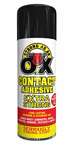 All Purpose 500ml Contact Adhesive Spray Bonds Most Laminates, Wood, Rigid PVC, Rubber, Textiles & Metals