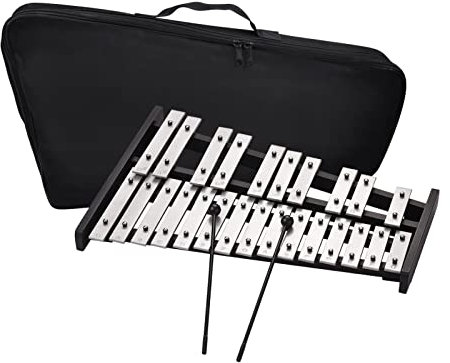 Xylophon 25 Noten Glockenspiel Xylophon Holzsockel Aluminiumstangen Mit 2 Schlägeln Mit Tasche