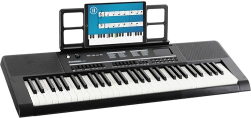 McGrey 6170 BK Akku-Keyboard - 61 Tasten-Keyboard mit integriertem Akku - 200 Klänge und Rhythmen - MP3-Player via USB-Stick - Begleitautomatik und Lernfunktion - Inkl. Mikrofon - Schwarz