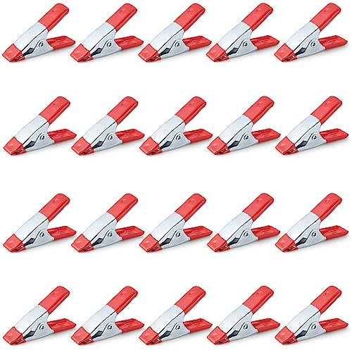 ROSNONG 20Pcs Spring Clamps 2 Inch,Heavy Duty Metal Clips,Clamps Set ， Photo Cloth clamp Background Fabric Clip,for Tarpaulin Camping, Woodworking, Model Making Tool, RR-149