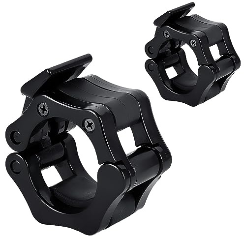 Taeku Barbell Clamp Collar 1 Pair Quick Release Locks Collar Clips Barbell Clamps Dumbbell Clips For Weight Lifting Training (1''/25MM)