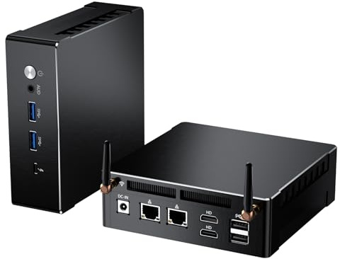 Mavsloly AI Mini Gaming PC with AMD Ryzen 9 7940HS Upto 5.2GHz, 64G DDR5 RAM, 2T PCIE4.0 SSD, Dual LAN, 2*HDMI, 1*USB-C, 4K Triple Display, Wi-Fi 6e, Radeon 780M Graphics, VESA, Windows 11 Pro