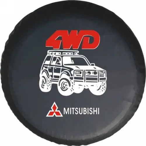 QWTYAFDD Housse Roue Secours de Voiture, pour Mitsubishi Pajero 4 2007-2017 Housse de Pneu de Couverture Roue Protection Antipoussière Imperméable,C 15in