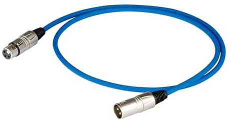 PROEL BULK250LU5BL - Cavo audio professionale bilanciato connettori Cannon XLR 3P Maschio a Cannon XLR 3P Femmina - 5mt, guaina Blu