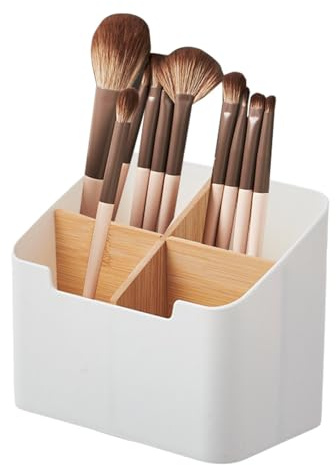 Fernbedienungshalter – TV-Fernbedienungshalter, Desktop-Halter-Organizer | Caddy Desktop Storage Organizer Mit 4 Fächern Für Mobiltelefon, Fernbedienung, (Schwarz, Weiß) (5,71 X 3,54 X 4,61 Zoll)
