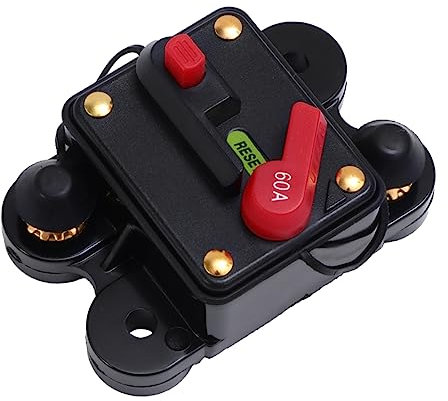 ULTECHNOVO Auto Recovery Circuit Breaker for Car Audio Dc Circuit Breaker Car Fuse Holder Insulated Cover Protection