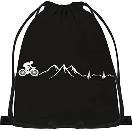 Mountainbiken Herzschlag Stoffbeutel Bedruckt Turnbeutel Personalisierte Stoff Beutel Für Reisen Herren Strand