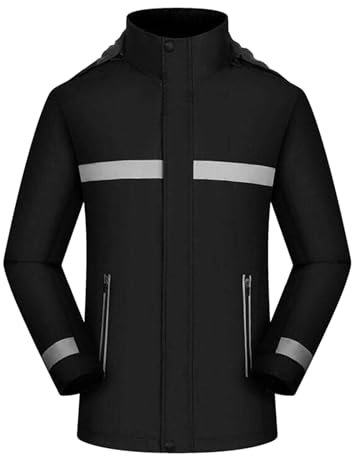 RUMAOZIA Herren Sicherheitsjacke Fleece Warnjacke Winterjacke Arbeitsjacke Outdoorjacke mit reflektierenden Streifen Warnschutzjacke Arbeitsjacke Warnjacke Warnschutzjacke Softshelljacke