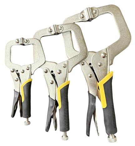 F Fityle Lot de 3 Serre-joints Métalliques Stables pour Atelier, électricien, Entretien, Garage