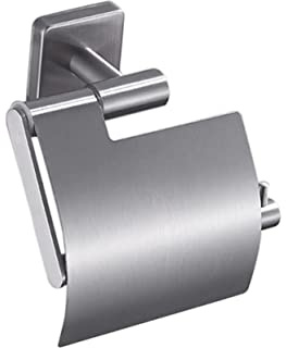 Toilettenpapierhalter Edelstahl Gebogenem Design mit Badezimmer | Silberfarben, Leicht zu Reinigen, Hält Rollen Sicher, Passend für Toiletten und Badbereiche