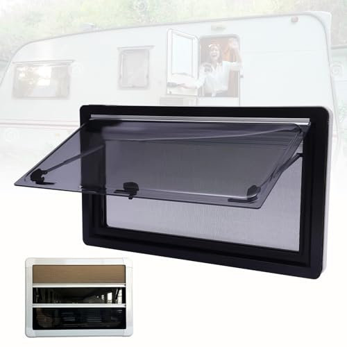 Caravan Window with Integrated Roller Blind and Fly Screen, Caravan Window, Motorhome Window, Rv Camper Window, Caravan with Screen for Caravans and Motorhomes,1100 * 550mm