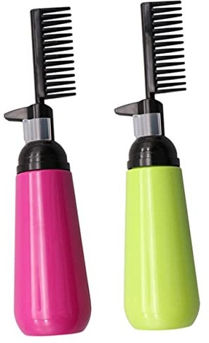 Ipetboom 2pièces Lot De Flacons Applicateurs Teinture Capillaire Peignes Racines Accessoires Coiffure