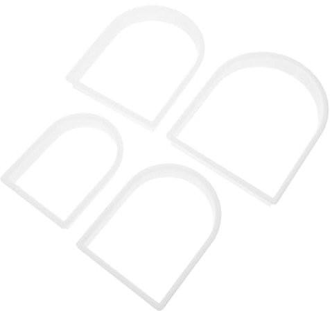 FUNOMOCYA 4pezzi Stampi Per Dolci Geometrici Riutilizzabili in Plastica Tagliabiscotti Per Cottura Al Forno Stampi Da Forno Per Biscotti Da Te