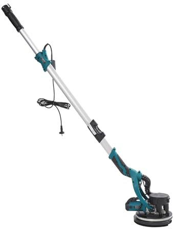 Smerigliatrice elettrica per muro e soffitto, 850 W, Ø 225 mm, con manico pieghevole, 6 velocità variabili, smerigliatrice da parete con sacchetto di aspirazione