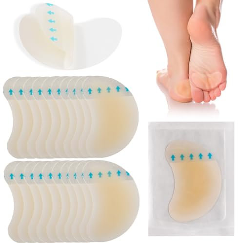 Lot de 20 pansements hydrocolloïdes pour talons et ampoules - Pour orteils et doigts avant-pied talon - Protection de la peau de protection