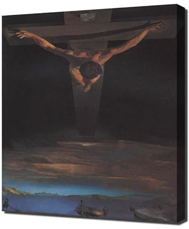 Salvador Dali Christus Johannes am Kreuz - Leinwandbild - Leinwanddruck auf Holzrahmen - Perfektes Bild für Wanddekoration